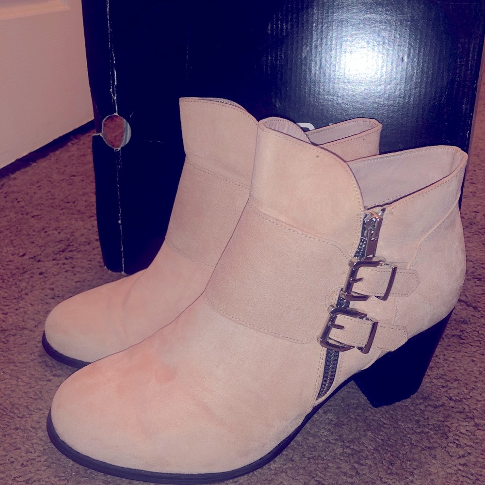 Blush Pink Buckle Torrid Boots